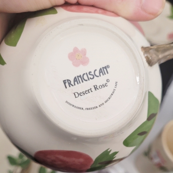 Franciscan Desert Rose teacup & saucer set made in China year 2004-2011 - Picture 3 of 7